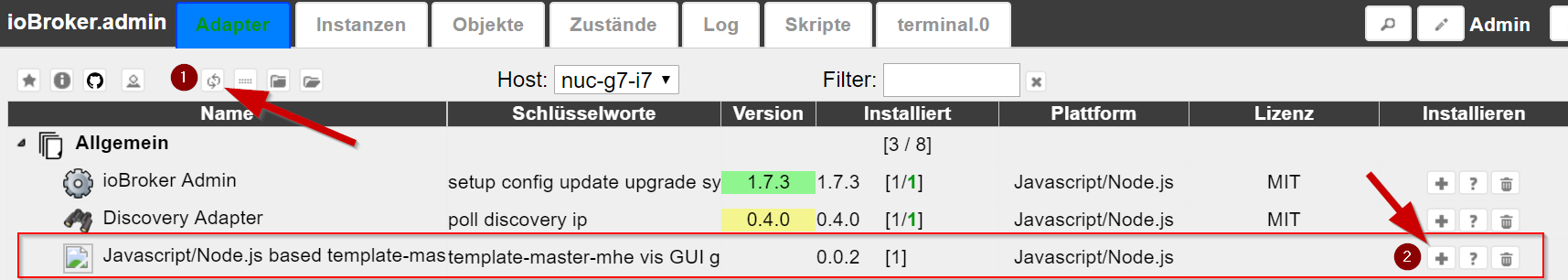 SCREENSHOT: Instance of your own adapter