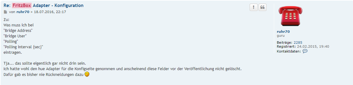 Post from the forum