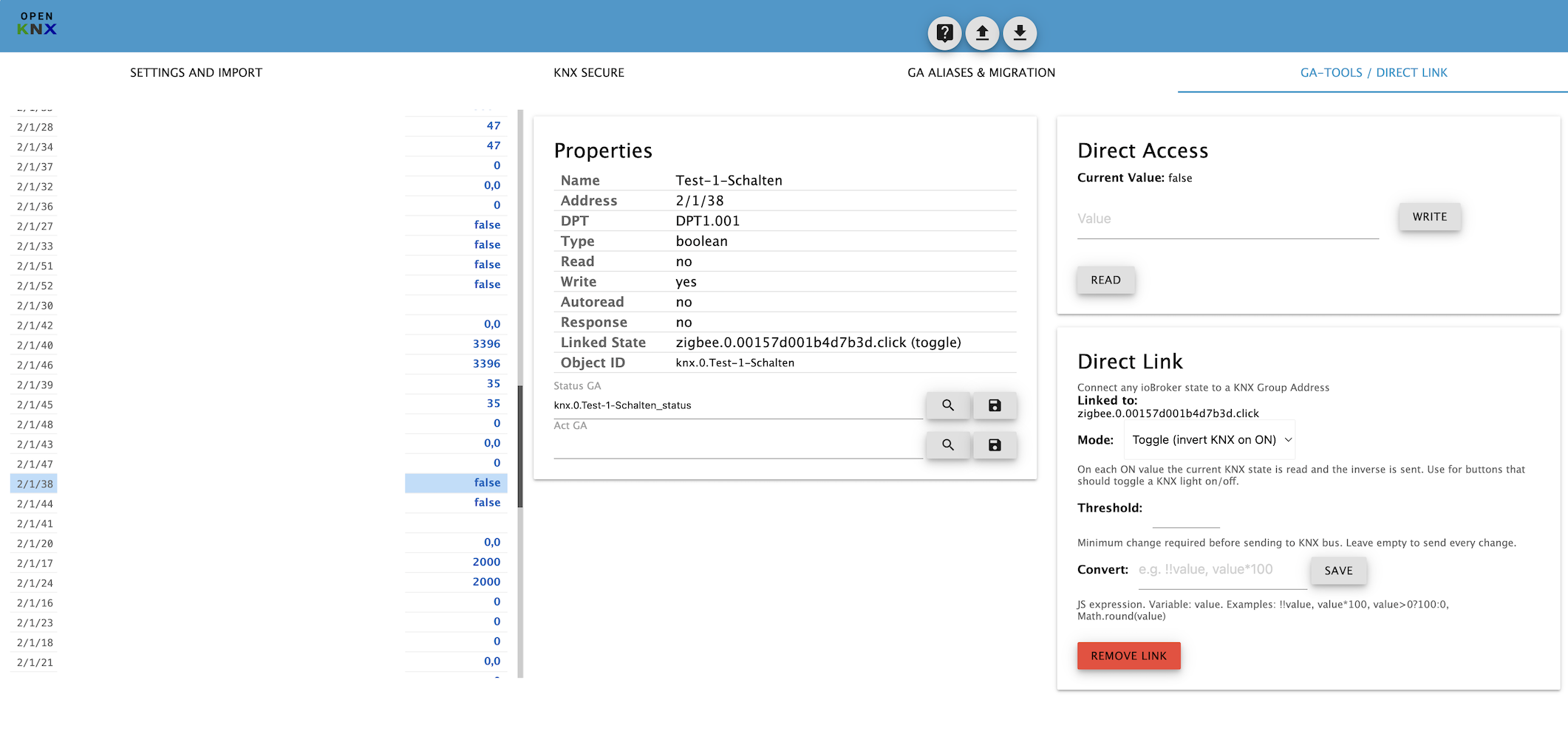 GA-Tools / Direct Link