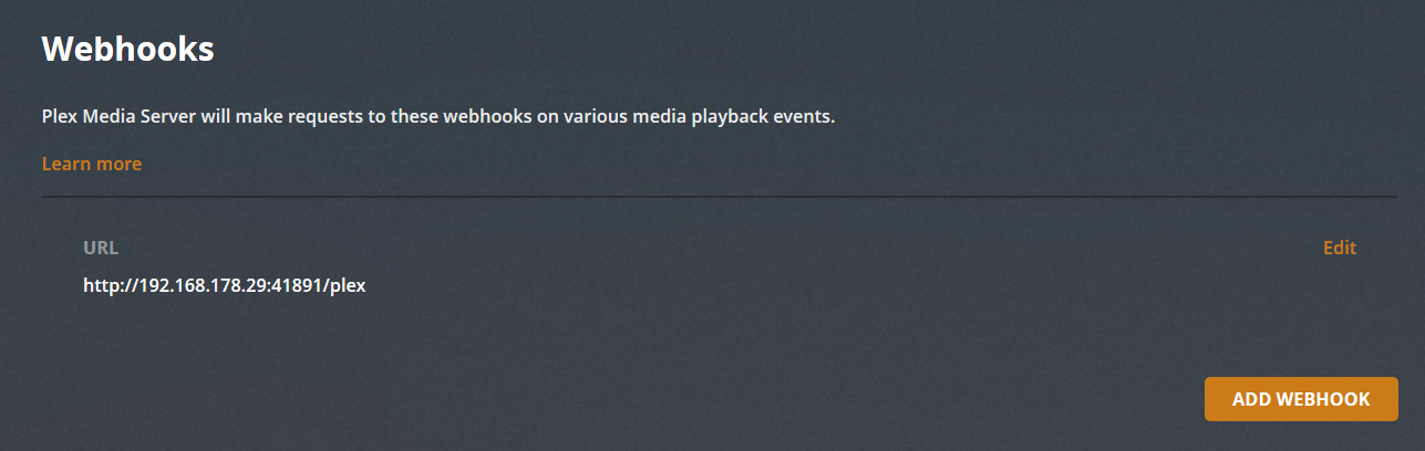 Plex Webhook