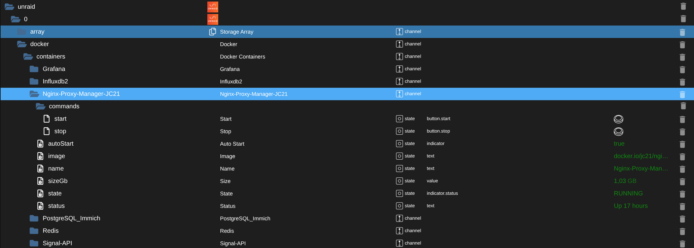 Docker Container Controls