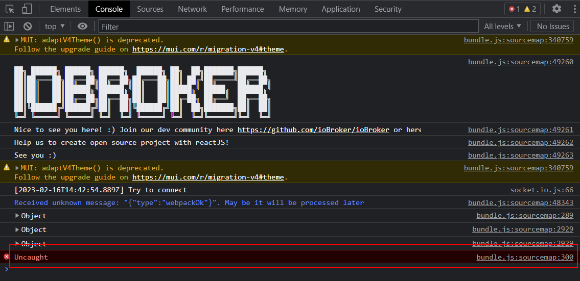 Errors without sources